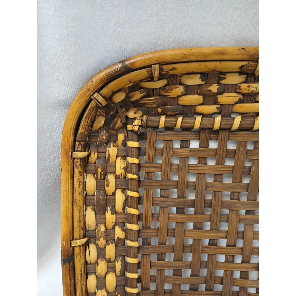 Mid-Century Philippine Basket Vegetable Tray Serving 15